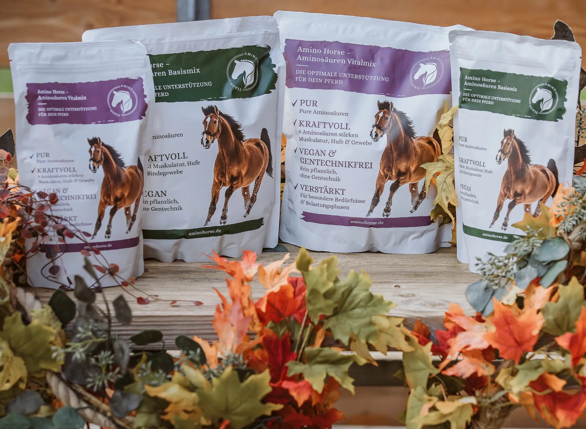 Amino Horse Vitalmix und Herbstmix Produktbild herbstlich
